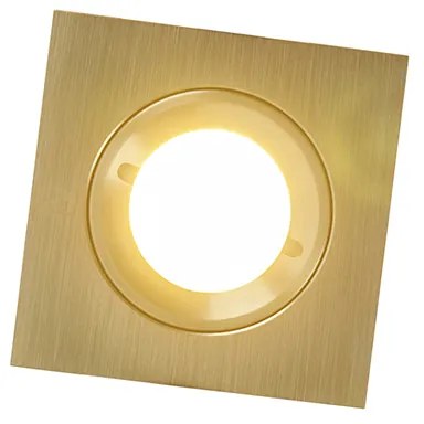 Moderne inbouwspot goud vierkant IP44 - Xena