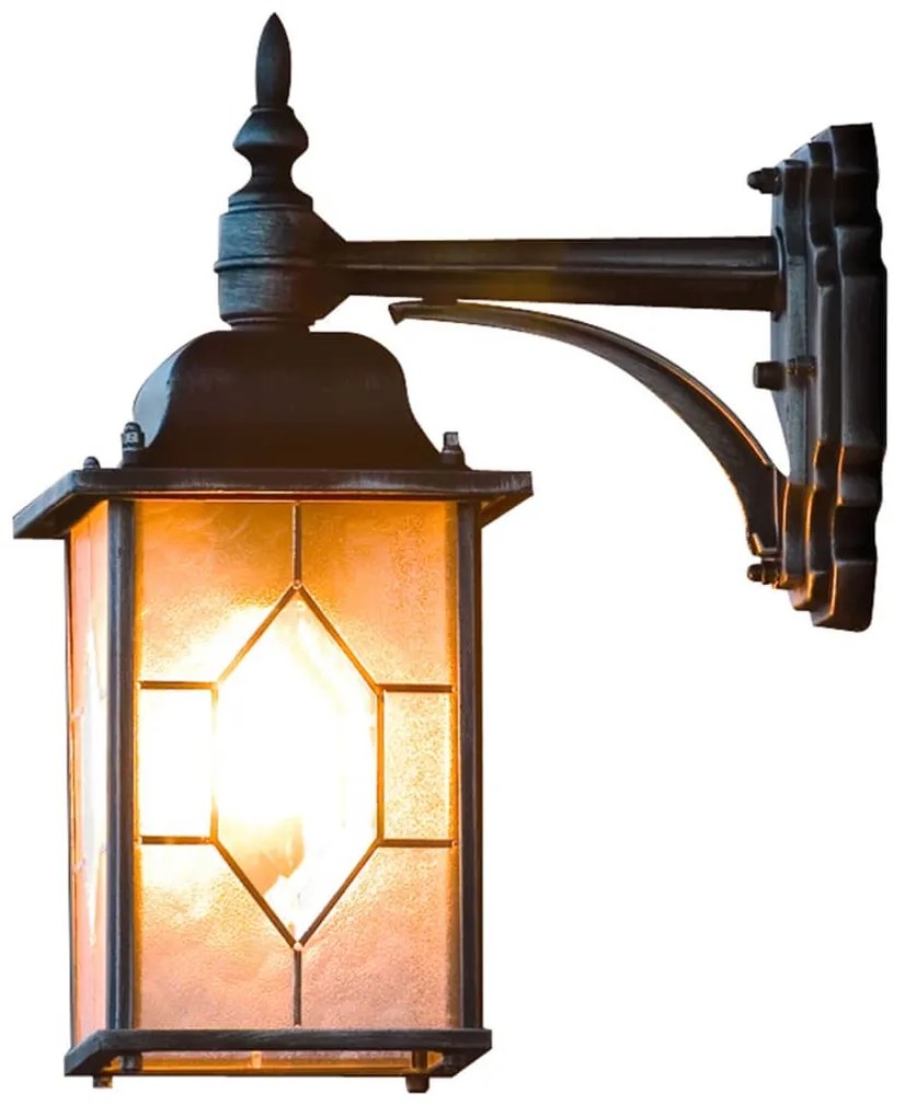 KONSTSMIDE Wandlamp Milano onder zwart en zilverkleurig