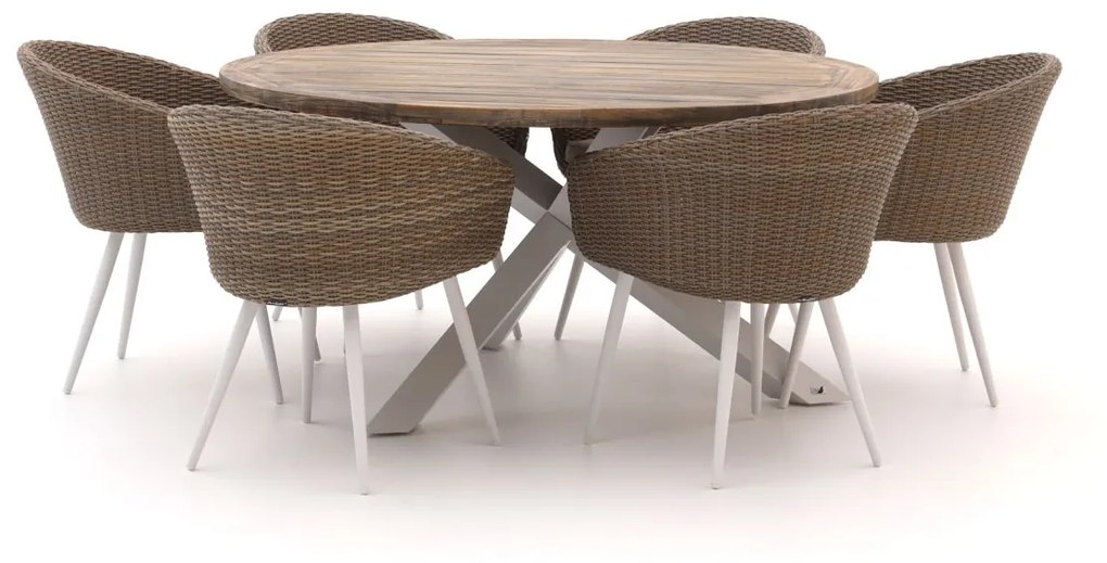 Manifesto Veruno/ROUGH-Y ø 150cm dining tuinset 7-delig
