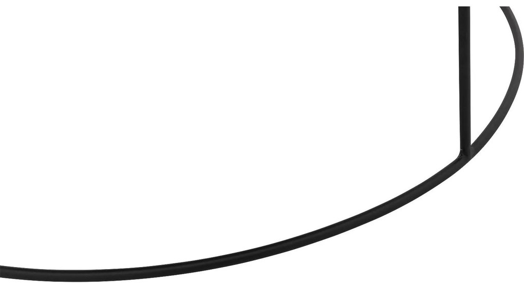 Goossens Salontafel Oda rond, metaal zwart, elegant chic, 60 x 37 x 60 cm