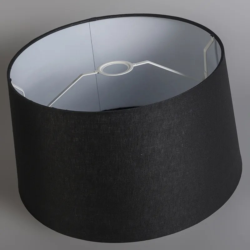 Moderne hanglamp wit met kap 45 cm zwart - Combi 1