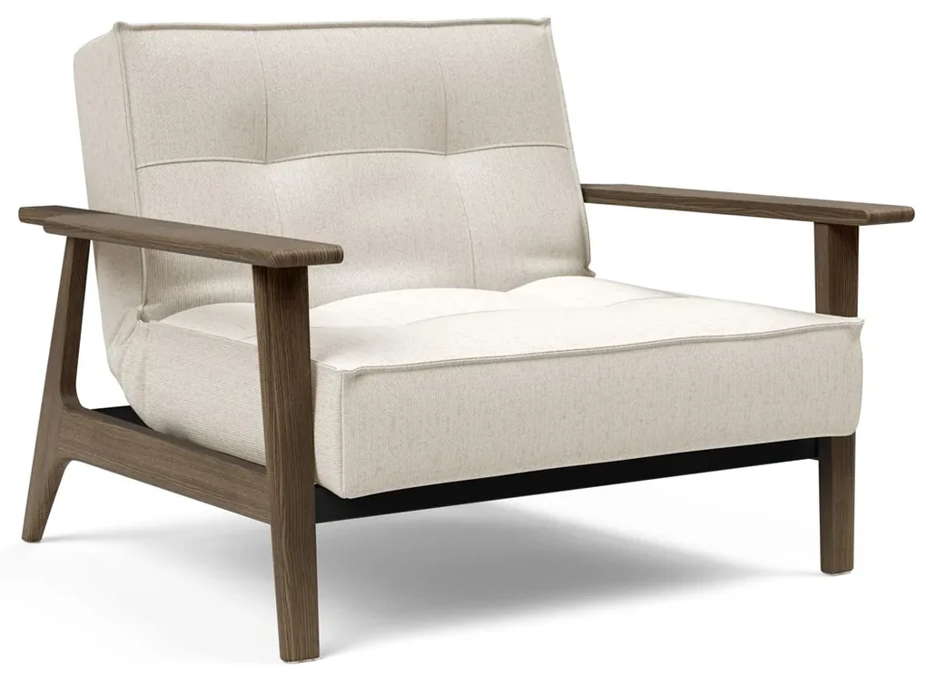 Innovation Living Splitback Frej Smoked Fauteuil Met Gerookt Eiken Armleuningen