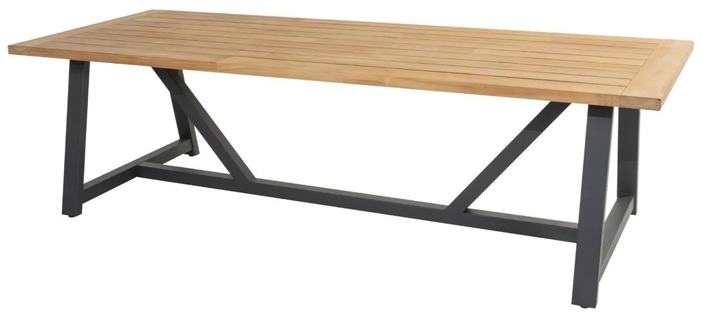 Taste by 4 Seasons Noah RVS tuintafel met teak blad 260 x 100 cm SALE  Tuintafel    houtkleur weerbestendig