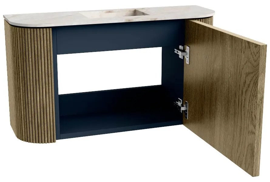 Mondiaz Joya DLux 75cm toiletmeubel ronding links/rechts dusk met wastafel faye midden zonder kraangat frappe