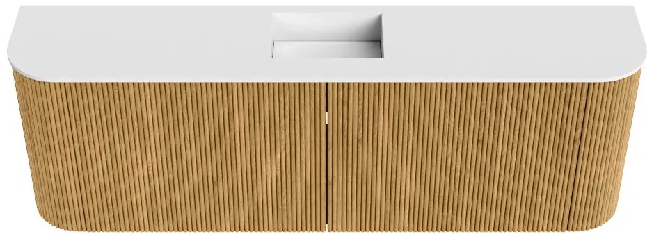 Mondiaz Joya 125cm toiletmeubel ronding links/rechts oak met wastafel faye midden 1 kraangat talc