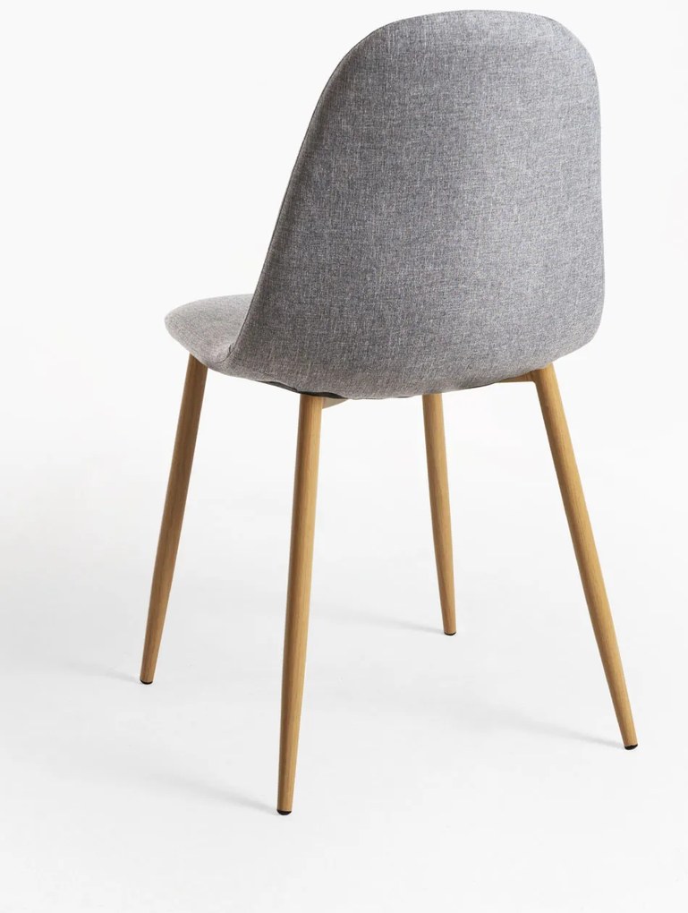 Set 4 Teok Stoffen Stoelen