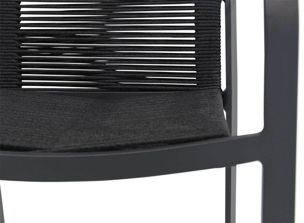 Tuinstoel stapelbaar Rope Grijs-antraciet Santika Annisa