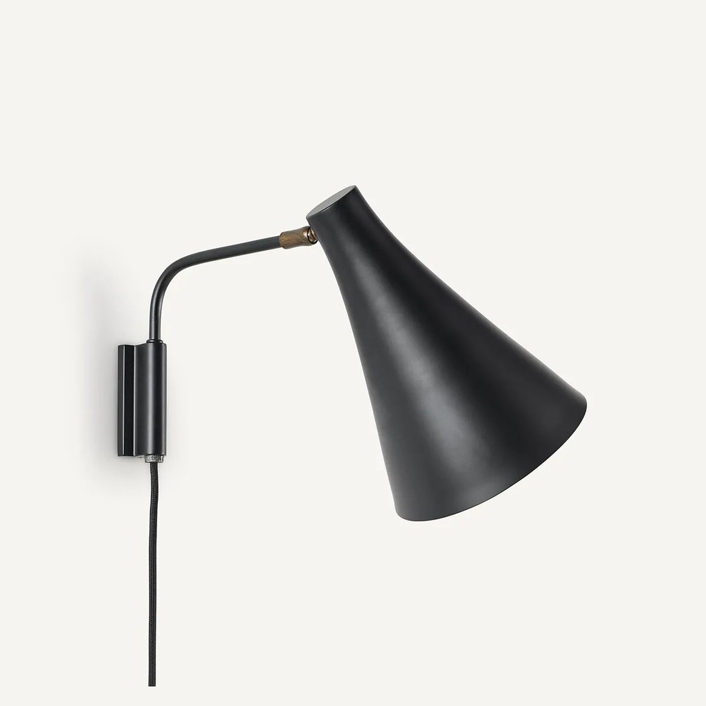 Scharnierende metalen wandlamp, Jameson