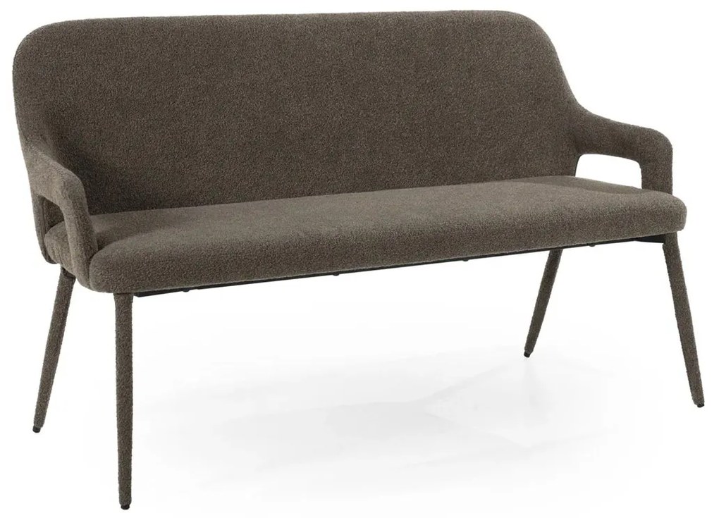 By-Boo Bench Fika Scandinavische Eetkamerbank Met Armleuning Bruin