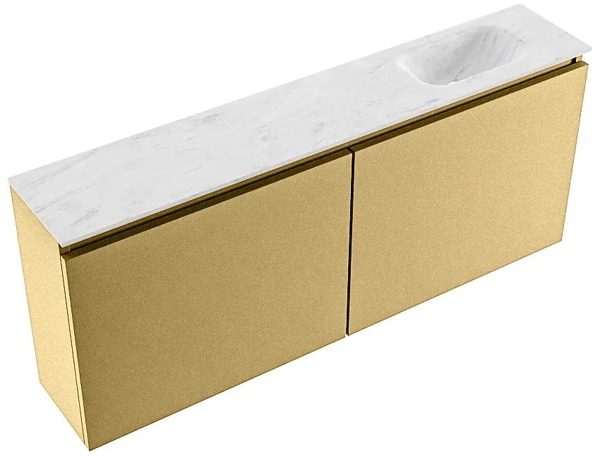 Mondiaz Ture DLux toiletmeubel 120cm oro met wastafel opalo rechts zonder kraangat