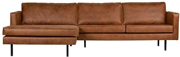 Rodeo bank chaise longue links cognac BePureHome