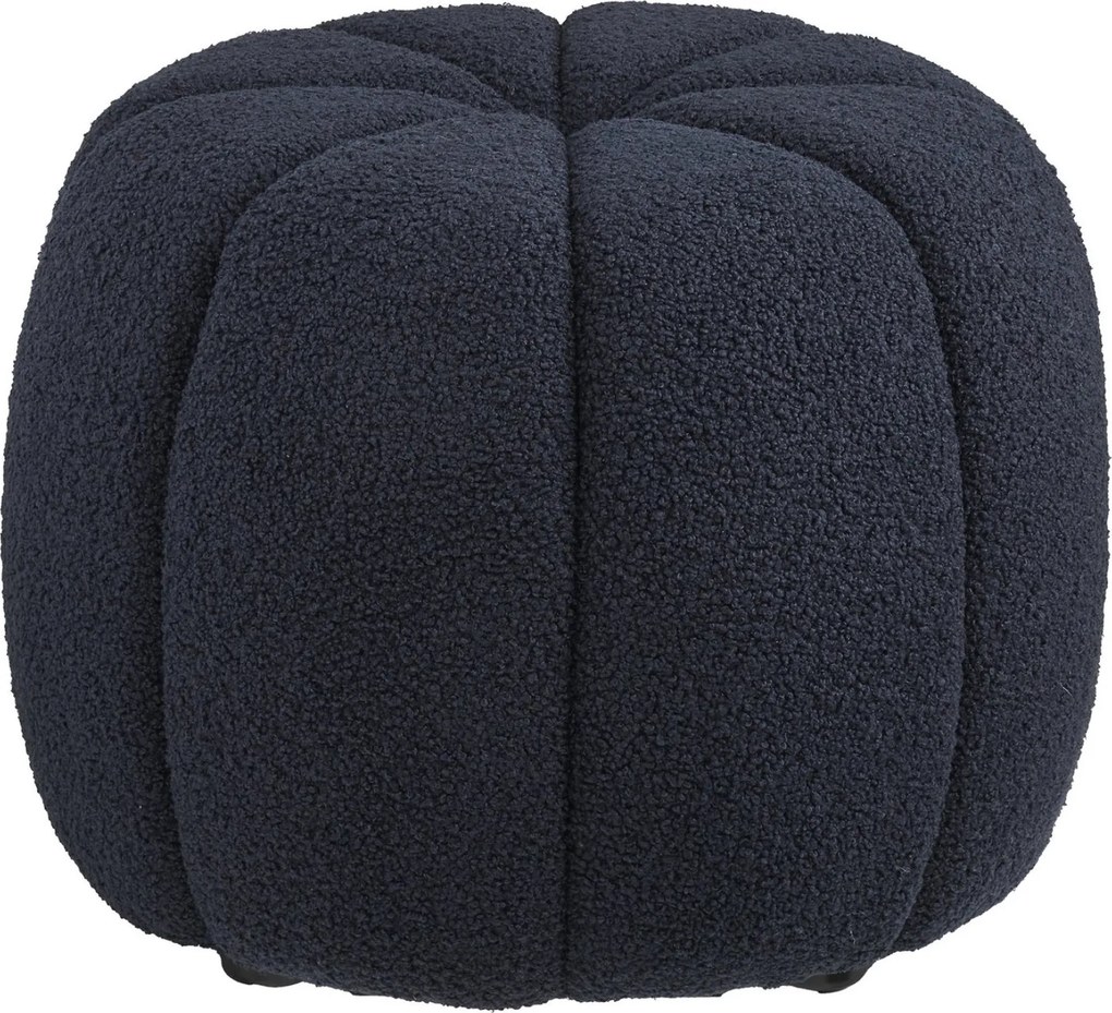 Paisley Poef Bouclé - Navy