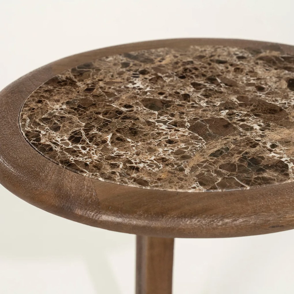 Bijzettafel Open Design Bruin - 43 X 37cm.