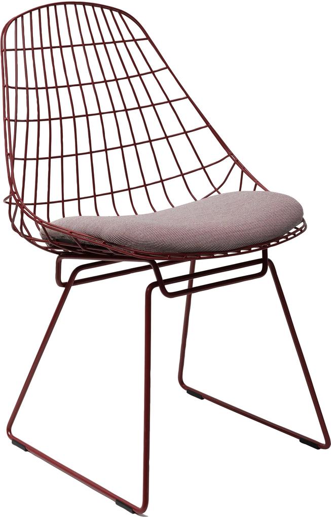 Pastoe SM05 stoel rood met zitkussen Steelcut trio 144