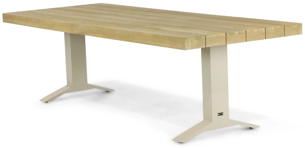 Dining Tuintafel 260 x 100 cm Aluminium/teak Taupe Santika Superior