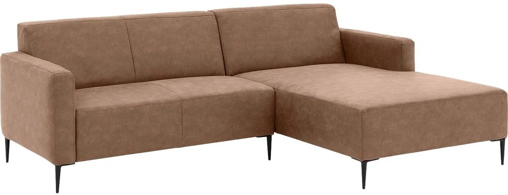 Goossens Key West bruin, micro leer, 2-zits, modern design