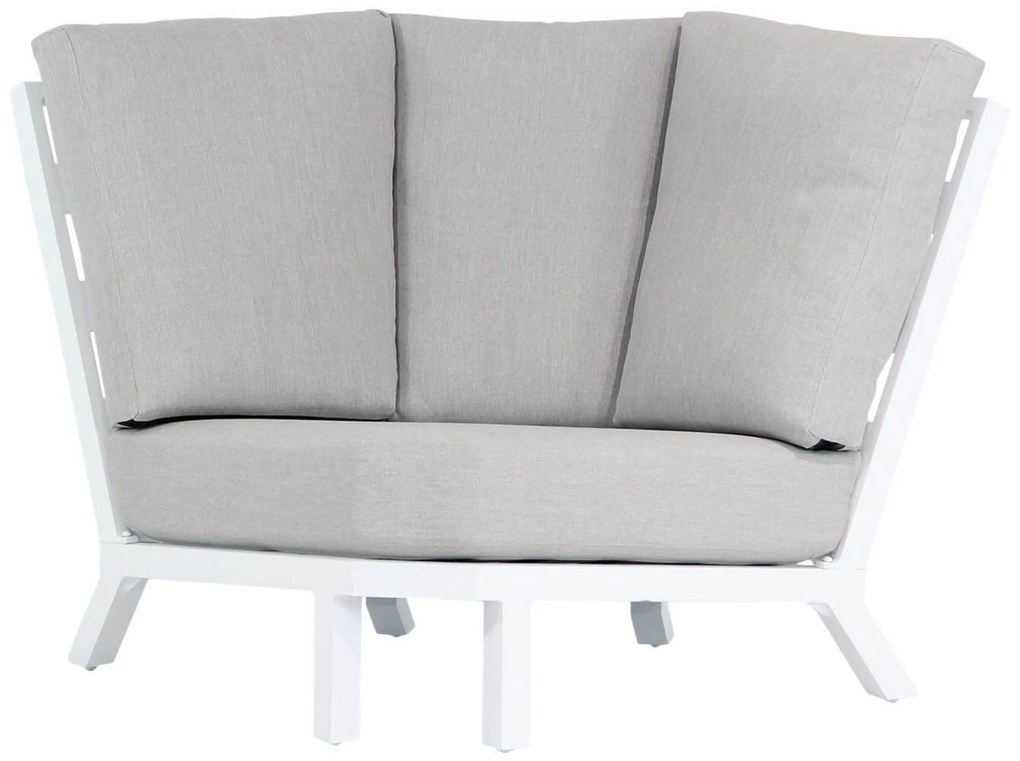 Hoek loungeset 6 personen Aluminium Wit Santika Furniture Santika Cinta