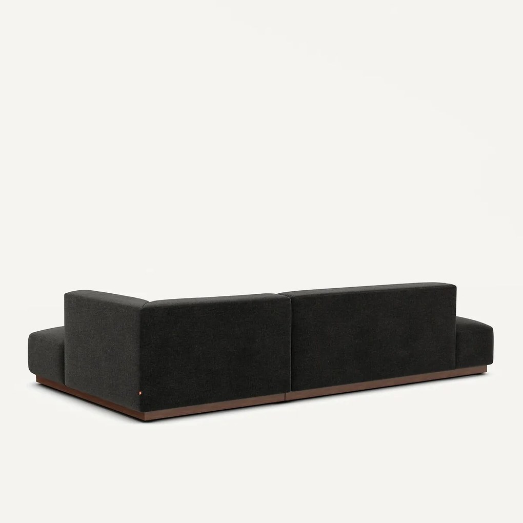 Rechter hoekbank XL in chenille fluweel, Jacopo