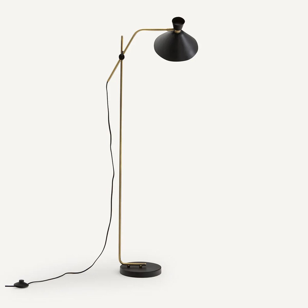 Staande lamp in used messing, Zoticus