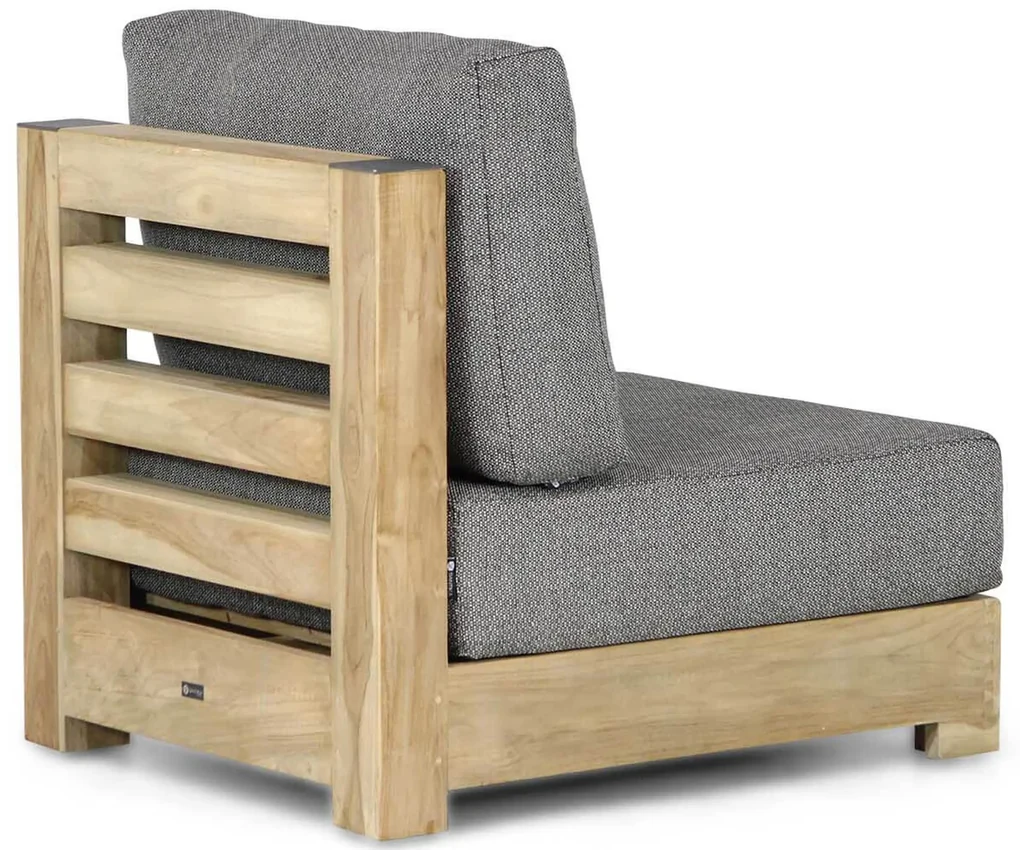Hoek loungeset 5 personen Teak Old teak greywash Santika Furniture Santika