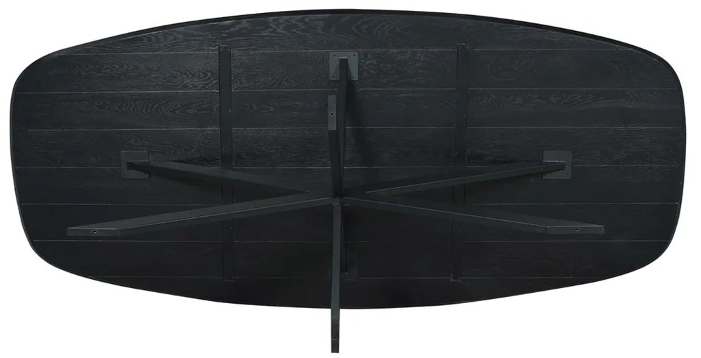 Starfurn Ferris Eiken Eettafel Deens Ovaal Zwart 200 Cm - 200 X 100cm.