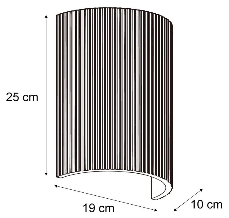 Scandinavische wandlamp beige ovaal - Plaster