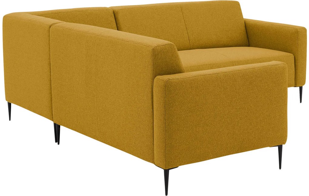 Goossens Key West geel, stof, 2-zits, modern design