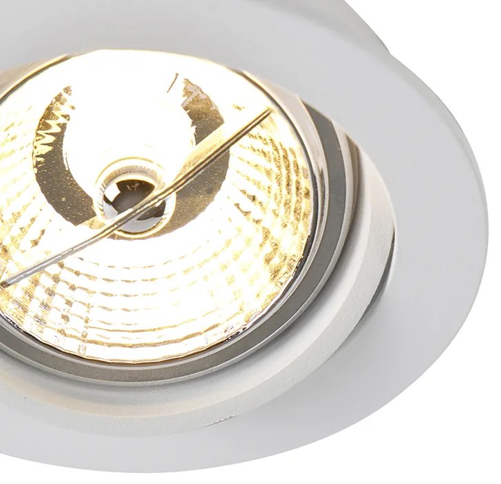 Set van 6 Moderne inbouwspot wit kantelbaar AR70 - Cisco GU10 Binnenverlichting Lamp