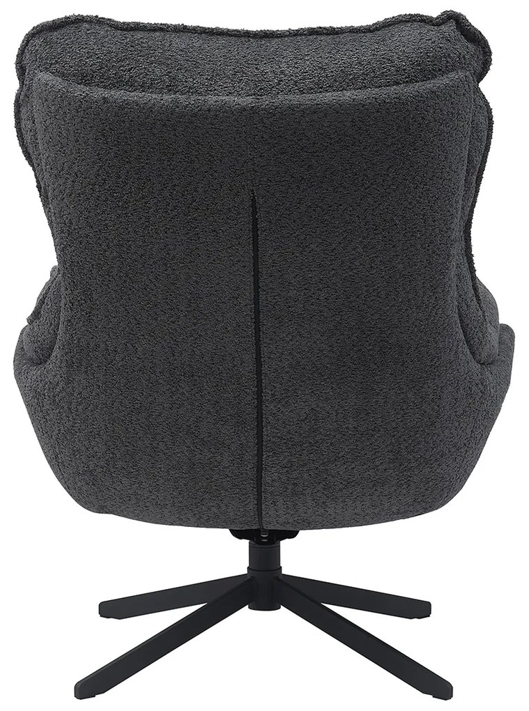 Starfurn Vera Fauteuil Chenille Stof Donkergrijs Draaibaar