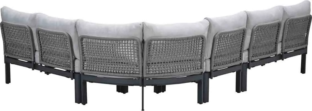 Garden Impressions Milan loungeset 5-delig - donker grijs