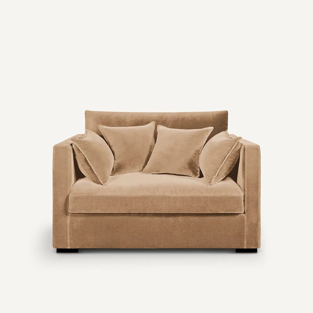 2-zitsbank in stonewashed fluweel, Néo Kinkajou