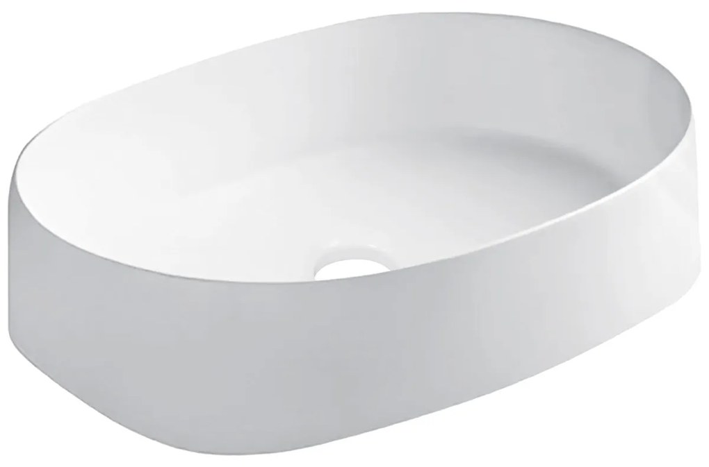 Kerra KR918 waskom rechthoekig glans wit 56x39x14cm