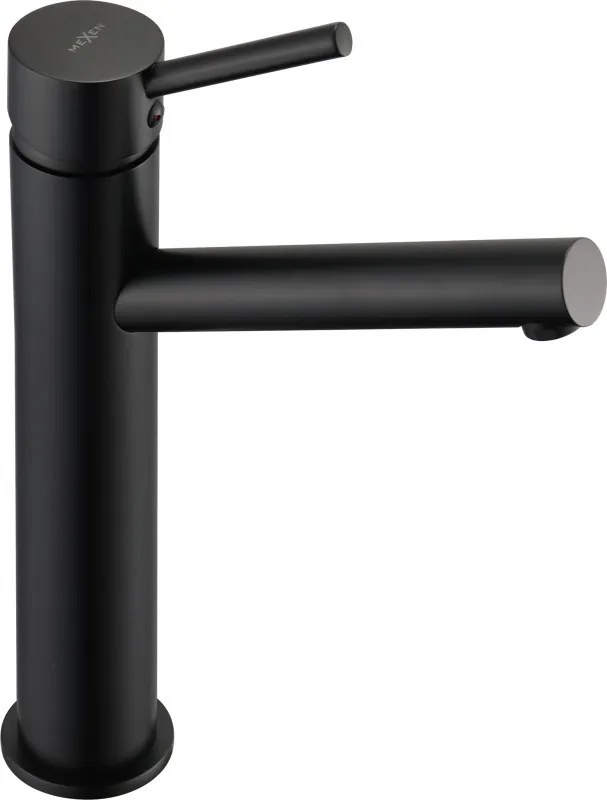Mexen Eri hoge wastafelkraan, zwart - 74210-70