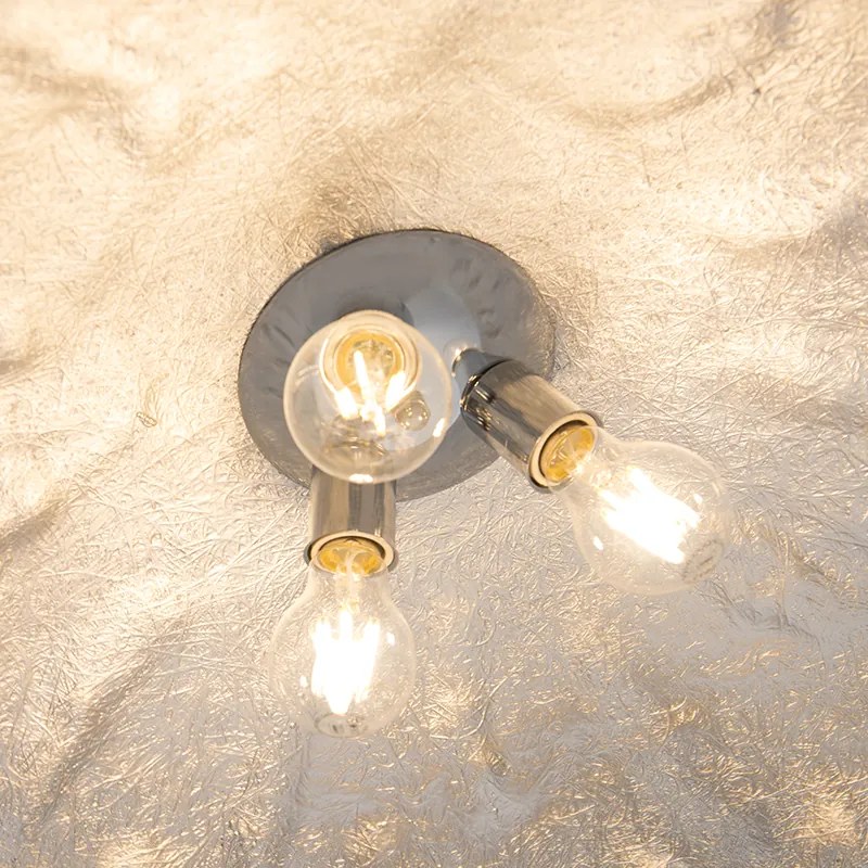 Moderne hanglamp wit met zilver 70cm - Magna