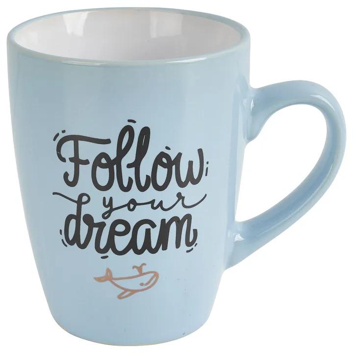 Mok follow your dreams - blauw - 30 cl