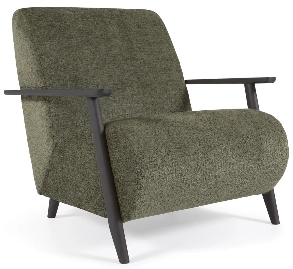 Kave Home Meghan Retro Fauteuil Groen Chenille