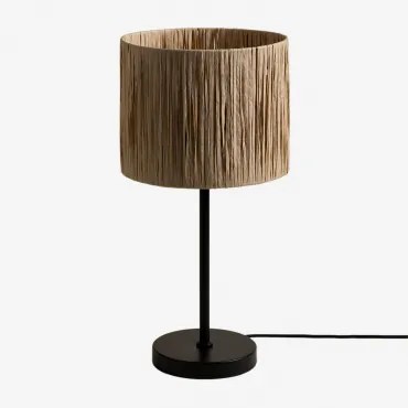 Casandra Tafellamp Van Ijzer En Gevlochten Papier Natuurlijk - Sklum