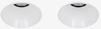 Pack Van 2 Inbouw Led Downlights Zonder Rand, Trimless, Rond Ø6,8 Cm In Aluminium Orelva Wit & Neutraal Wit 3500k & 8 W & 38º - Sklum