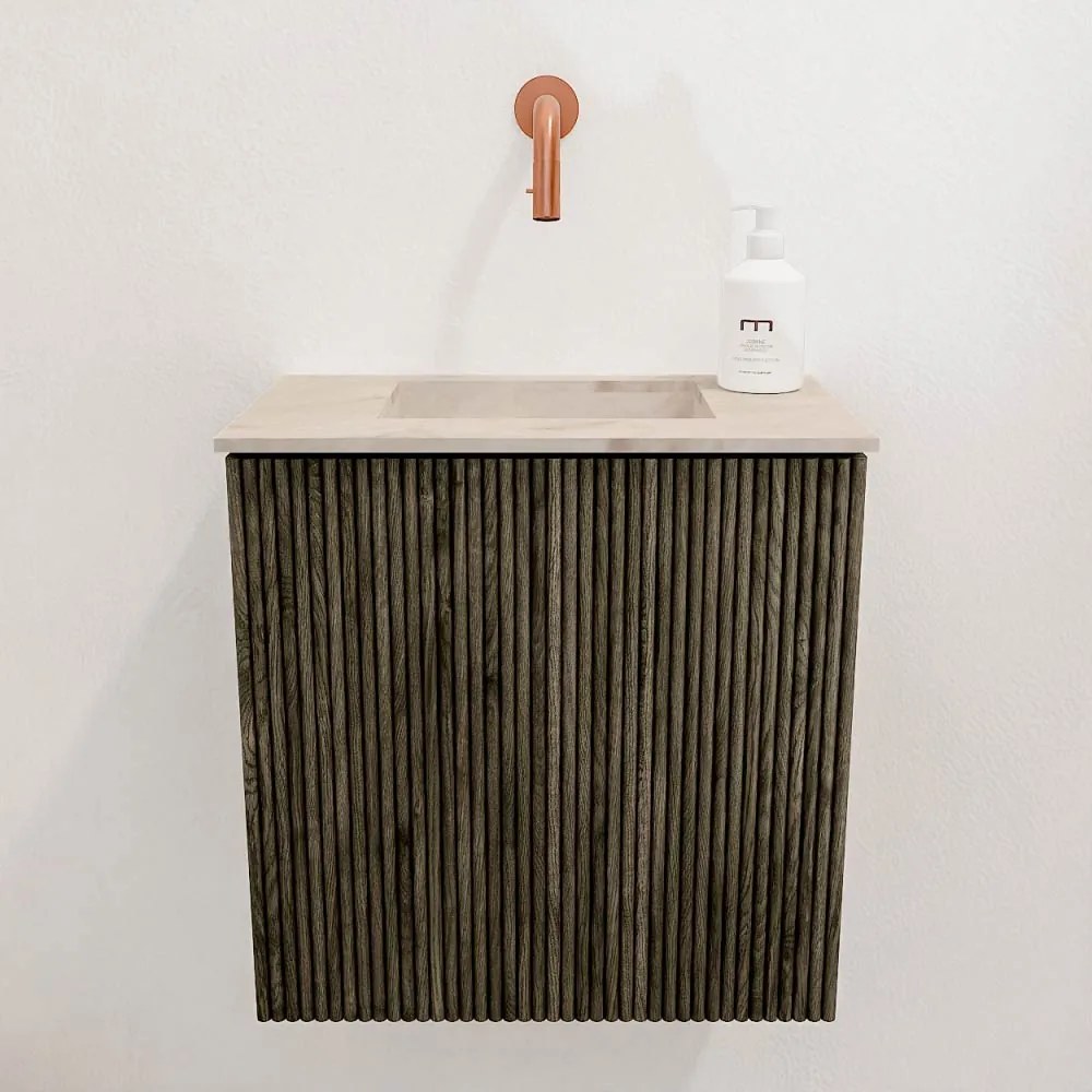 Mondiaz Joya DLux 40cm toiletmeubel shadow met wastafel faye midden zonder kraangat frappe