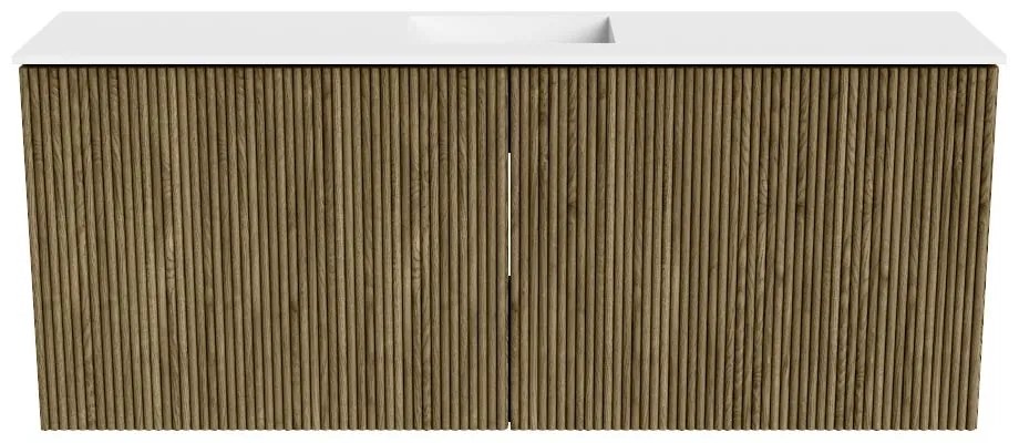 Mondiaz Joya 100cm toiletmeubel dusk met wastafel faye midden zonder kraangat talc