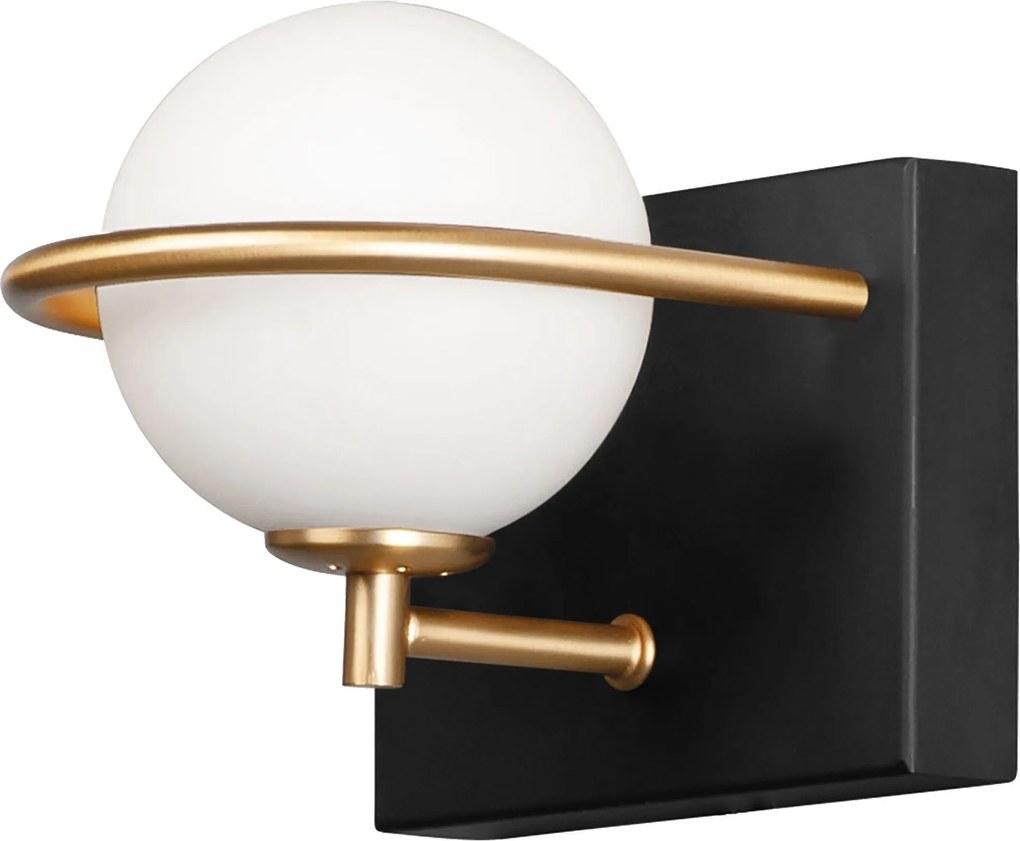 WANDLAMP APP1300-1W Zwart Goud