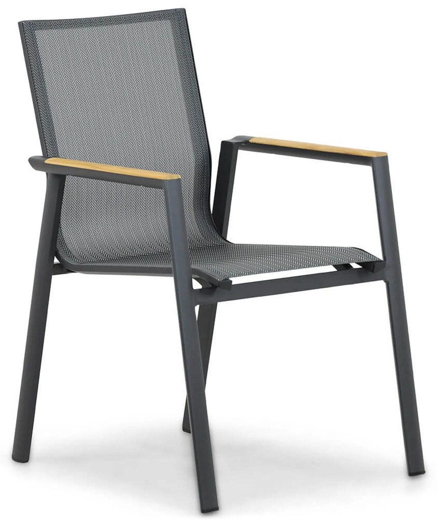 Tuinset 6 personen 210 cm Aluminium/textileen Grijs Lifestyle Garden Furniture Fiora/Venustas