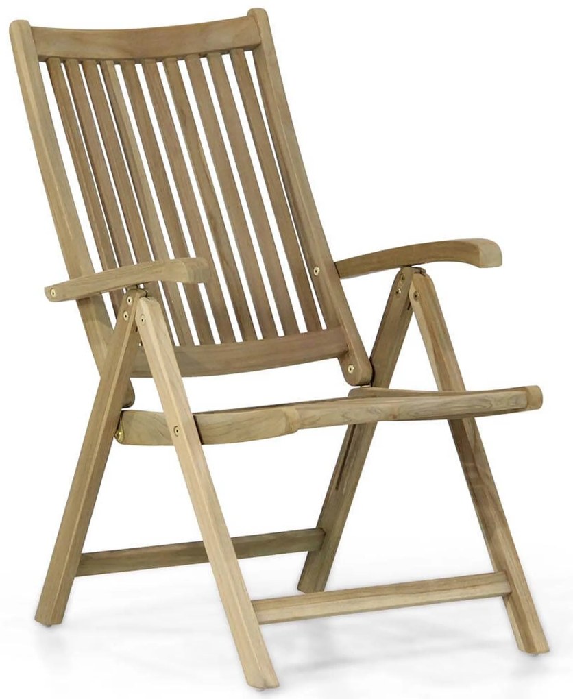 Tuinstoel Teak Old teak greywash Garden Collections Canterbury verstelbare tuinstoel