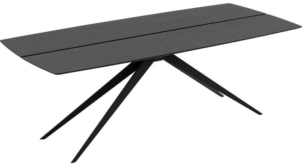 Goossens Excellent Eettafel Floyd, Semi rechthoekig 220 x 100 cm met split