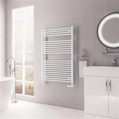 Eastbrook Biava multirail handdoekradiator 75x110cm 843W wit glans