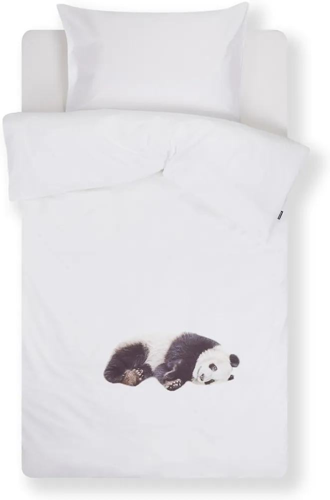 Snurk Lazy Panda dekbedovertrekset van biologisch katoen 160TC