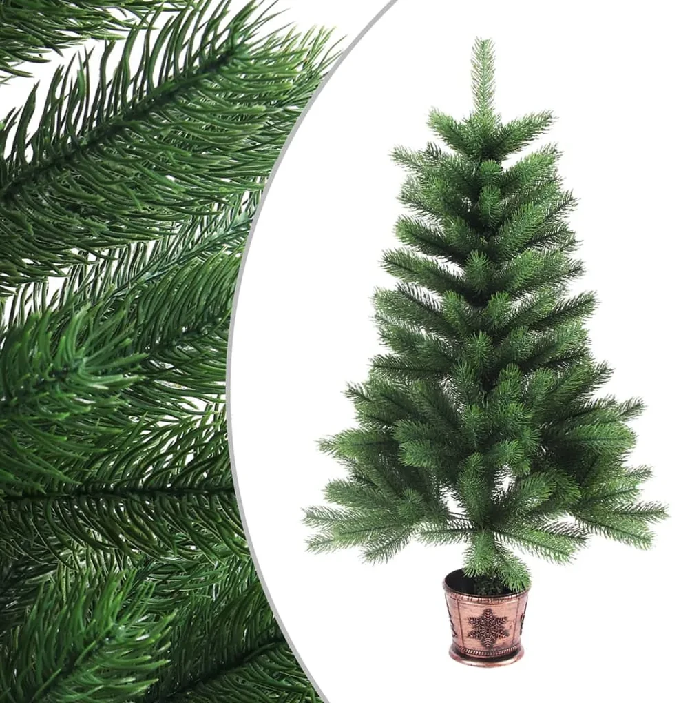 vidaXL Kunstkerstboom met LED's 90 cm groen