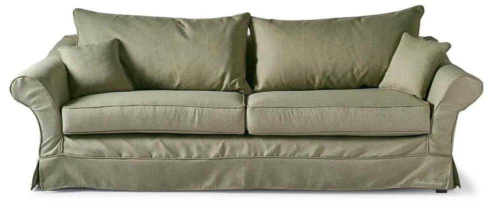 Rivièra Maison - Bond Street Sofa 3,5 Seater, oxford weave, forest green - Kleur: groen