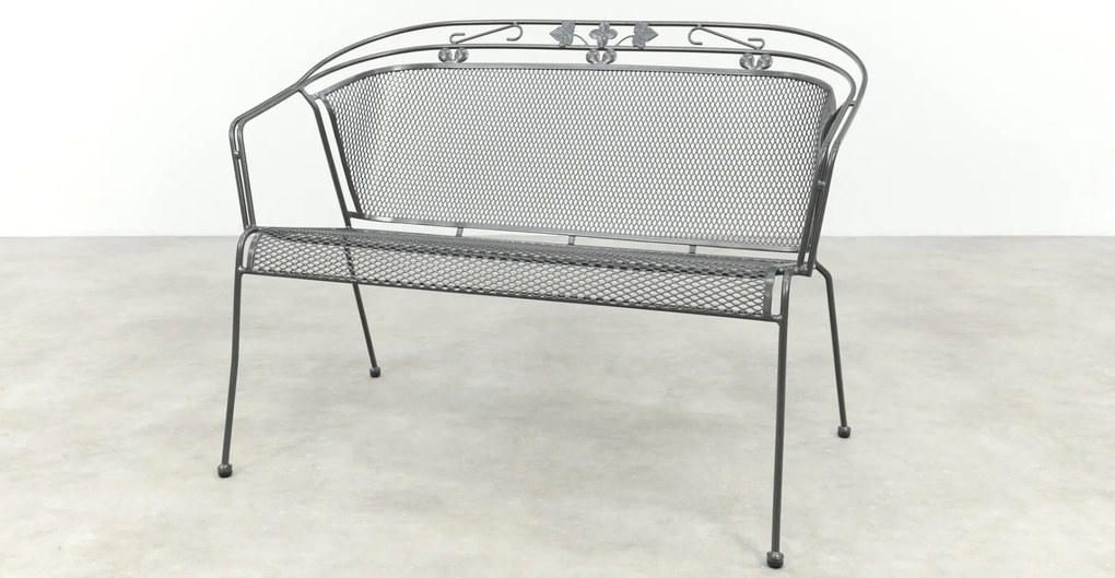 Elegance strekmetaal 2-zits tuinbank - Antraciet