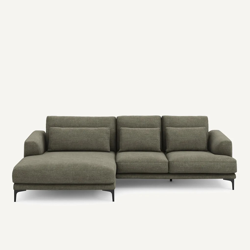 XL hoekbank links van katoen en linnen, MARSILE